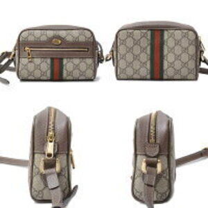 Gucci shoulder leather Supreme beige GG ebony Ophidia brown bag